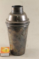 Antik címeres ezüstözött shaker pohár 979