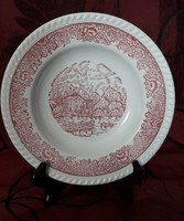 French red faience porcelain plate