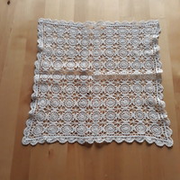 Needlework - vintage white crochet tablecloth