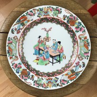 Old Chinese hand painted porcelain decorative plate 1950