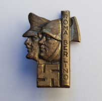 Original fascist badge. Rome_ berlin axis badge.