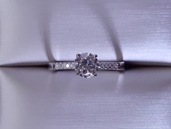 Briliáns gyémánt szoliter gyűrű 0,83 karát