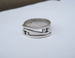 Hullámos, széles ezüst gyűrű - 1 Ft-os aukciók!