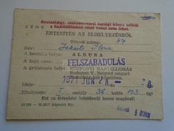D185415 Alduna voyage notice with liberation ship 1971 accommodation notice