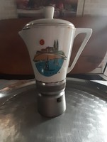 Hollóház porcelain pouring coffee machine.