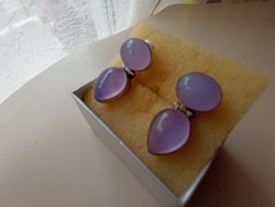 Silver 925 earrings with interesting amethyst spinel stones