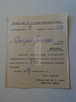 D185419 Kőszeg city electric work electricity consumption 1929 -2.90 Pengő domján jánosné