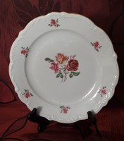 Antik rózsás porcelán tányér