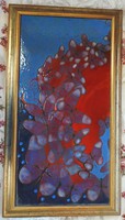 Demeter marianna - butterflies - purple butterflies - fire enamel picture (huge)