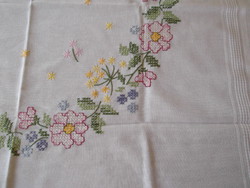 Tablecloth for sale with cross-stitch!