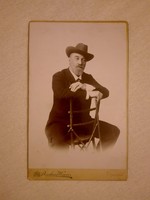 Gróf Zichy Jenő boudoir albumin képe,  Bernhard Wagner Ferenc József császár kitüntetettje, karlsbad