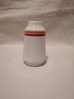 Lowland porcelain salt shaker with yellow brown stripes