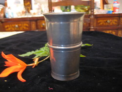 Zink pohár  96 %  , 5,9 x 9,4  cm   , sport díj , jelzett  , H: G :