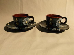 Old city cup coffee pair with placemat plate --- 1 ---