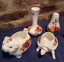 Cottage Rose porcelánok  4 db