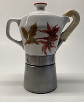 Hollóházi retro porcelán kávéfőző, seherezádé
