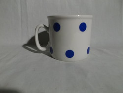 Old zsolnay blue polka dot mug --- 1 ---