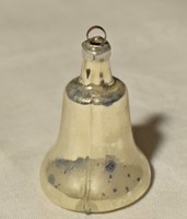 Régi antik karácsonyfadísz csengős üveg harang