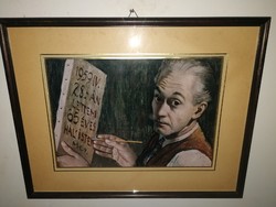 Molnár C. Pál : Hál' isten - eredeti, 1 forintról, az MCP Műterem Múzeumból, 1 hétig.