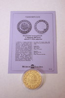 Történelmi aranypénzek - V. Mehmed 500 kurus 1915 utánveret