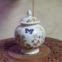 Small chubby vase with beautiful butterfly aynsley lid