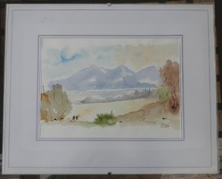 Watercolor - landscape - marked