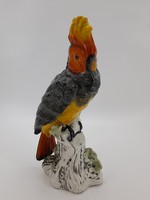 Régi porcelán madár, papagáj 20,5 cm