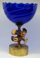Muharos lajos: blue glass cup