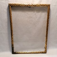 Üvegezett arany-fa képkeret falc 38,5x28 cm