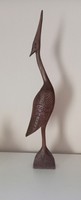 Retro Vintage daru Kócsag gém fa madár szobor