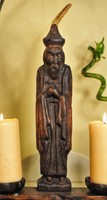 Wooden candlestick.