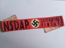 Horogkeresztes NSDAP LUFTKRIEGS EINSATZ karszalag