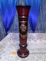 Óriási kerámia váza 73 cm - domború aranyozott díszítéssel