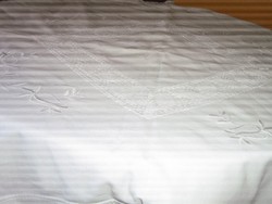 Beautiful white lace pad and lacy edge pillowcase for silvergrey