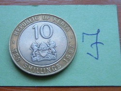Kenya 10 shillings 1997 arap moi bimetal #j
