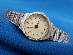 Rare white gold effect luch women's watch