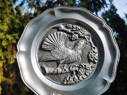 Tin wall bowl with grouse