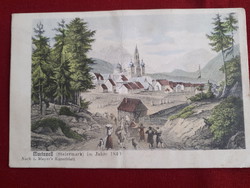 1946-os futott képeslap: Mariazell im Jahre 1840
