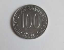 Egykori Jugoszlávia 100 dinár-1987