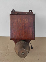 antik falra szerelhető fa dobozos telefon csengő iskolai vagy lakás csengő