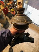 Kerosene lamp, ampir, made of bronze, very nice casting. 27 cm high