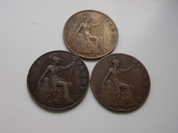 Angol 1 penny érmék