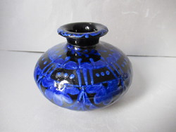 Antik, kék HMV-MTM váza