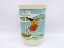Zsolnay Balaton porcelán pohár, bögre