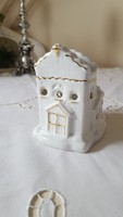 Gilded porcelain candlestick church