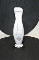 Balatoni emlék váza vitorlással - Aquincumi porcelán