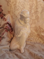 Mother with baby - marked porcelain sculpture sculpture