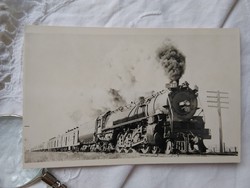 Régi amerikai fotólap/képeslap, R.H. Kindig fotója gőzmozdony/vonat, Denver Colorado 1941