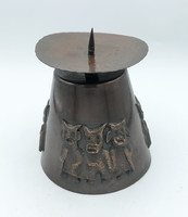 Lignifer copper bronze buso candle holder