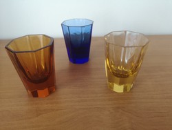 3 pcs old colored stampedlis glasses